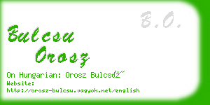 bulcsu orosz business card